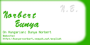 norbert bunya business card